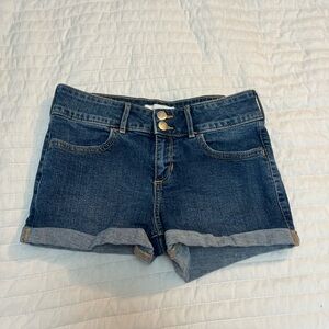 Abercrombie Kids Blue Jean Shorts with Rolled Hem